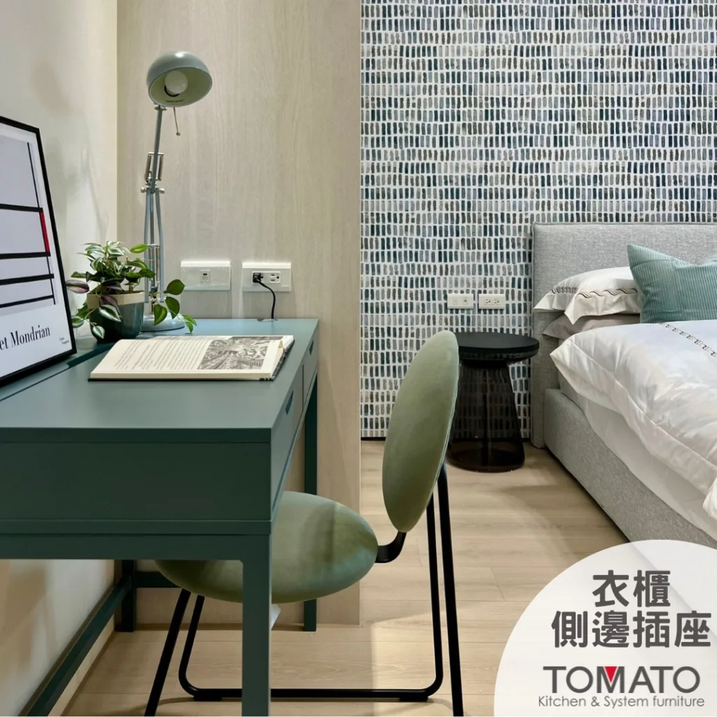 衣櫃側邊插座系統傢俱圖由TOMATO蕃茄廚具 系統傢俱提供