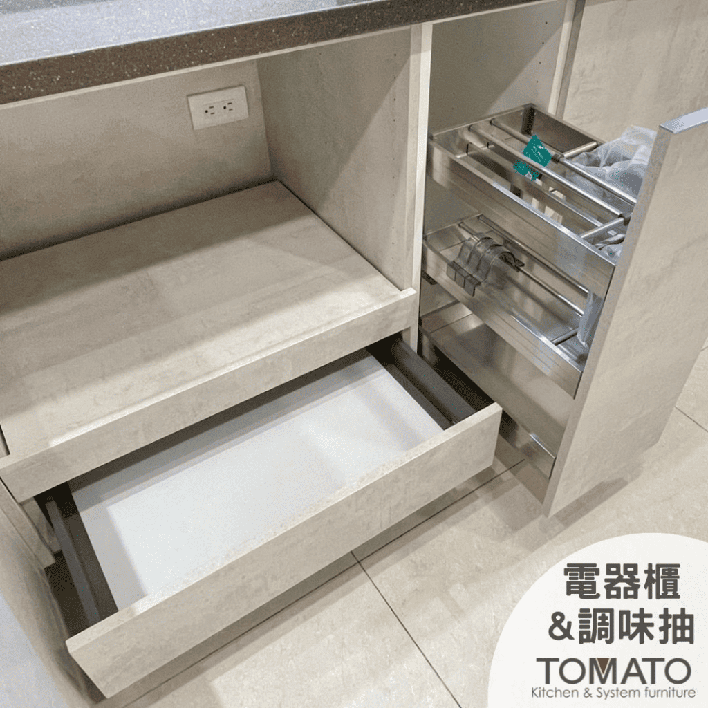 廚櫃設計示意圖由蕃茄廚具 系統傢俱提供